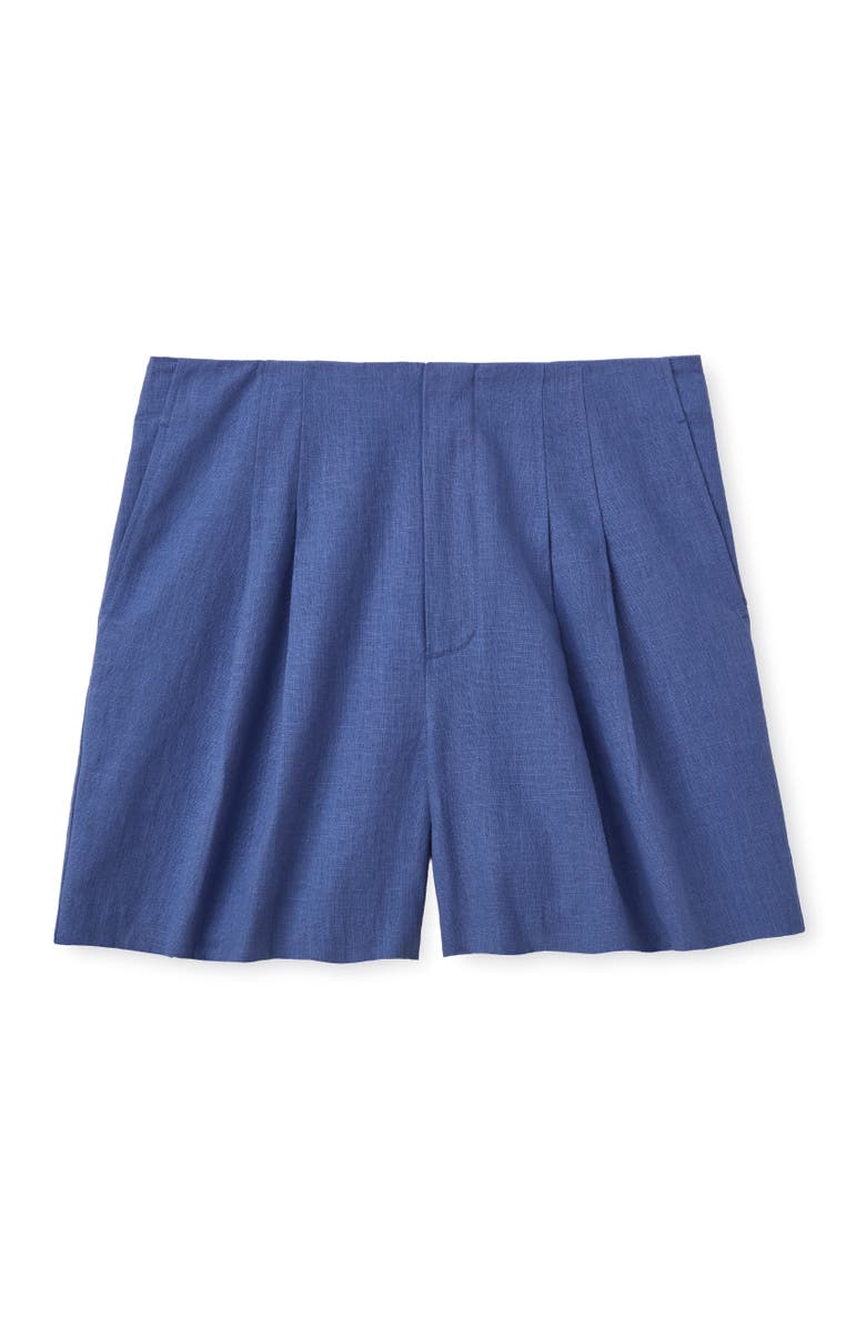 Cartolina Frankie Linen Shorts, Main, color, Coastal Indigo