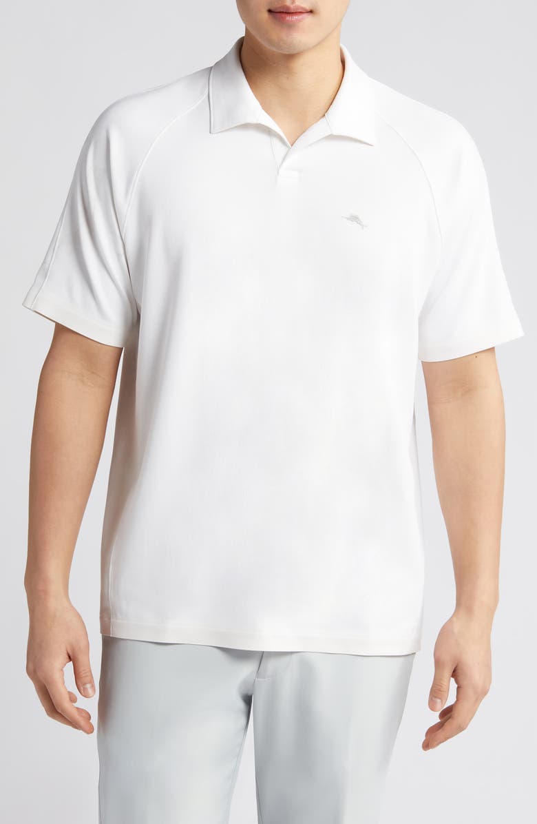 Tommy Bahama Ace Tropic Solid Performance Polo, Main, color, White
