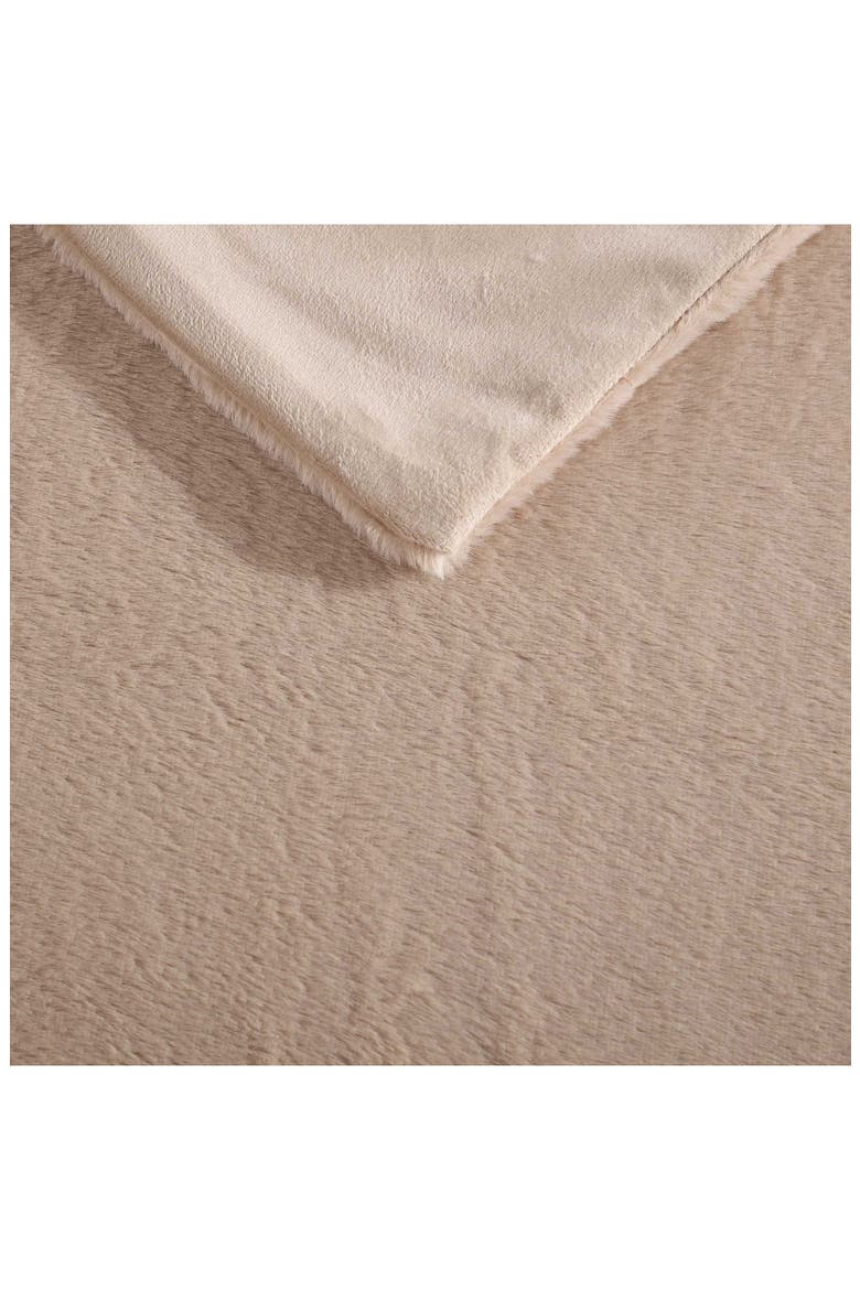 Faux Fur Throw Blanket, Alternate, color, BEIGE