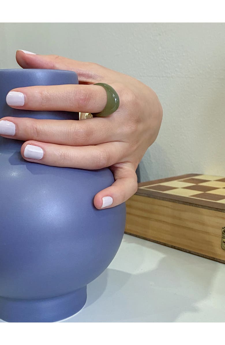 seree Pyra Teardrop green jade ring, Alternate, color,