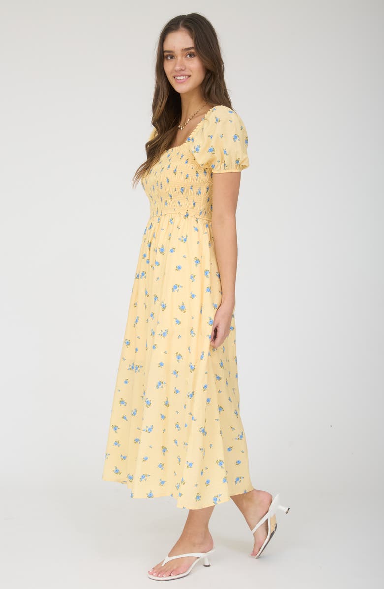 AUGUST SKY Puff Sleeve Midi Dress, Alternate, color, 