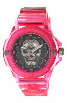 PHILIPP PLEIN The $kull Scuba Duba Silicone Strap Watch, 44mm