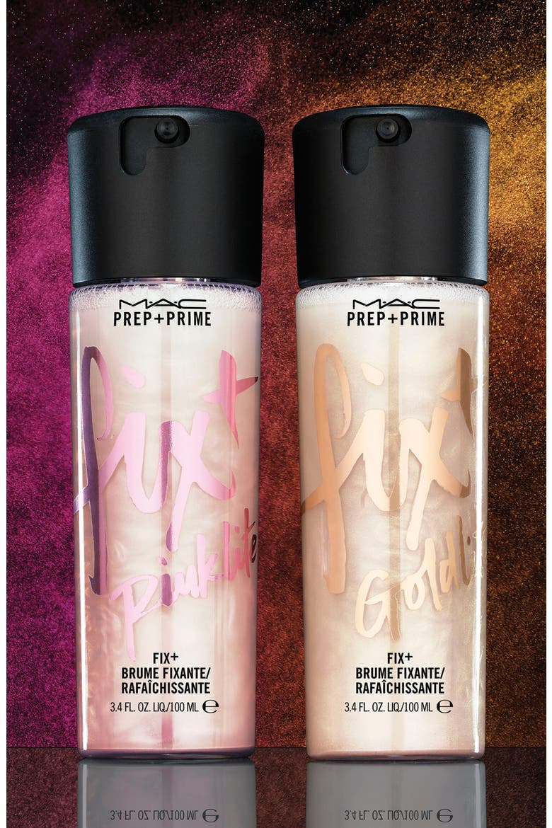 MAC Prep + Prime Fix+ Shimmer, Alternate, color, GOLDLITE