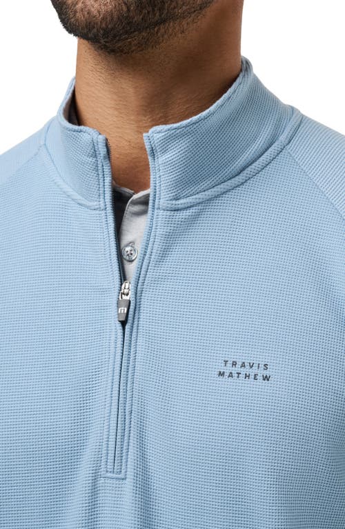 Travismathew Thermal Quarter Zip Pullover In Blue