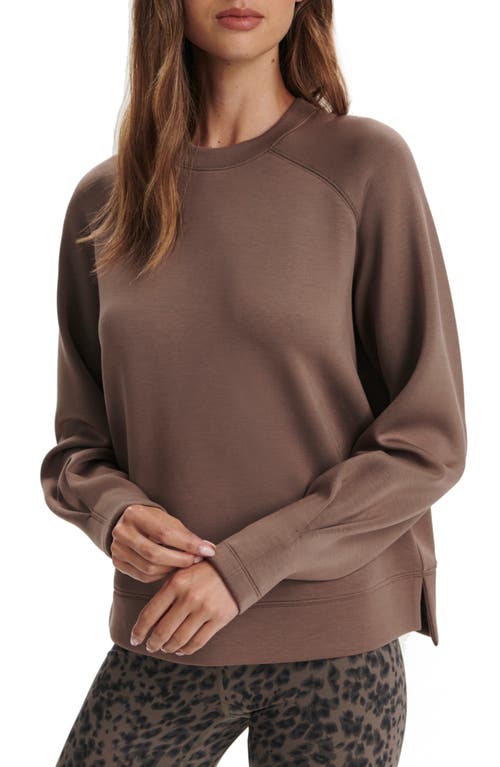 Varley Zosia Midlayer Crewneck Sweatshirt In Brown