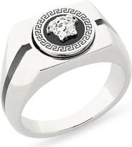 Versace Men's Enamel Medusa Signet Ring