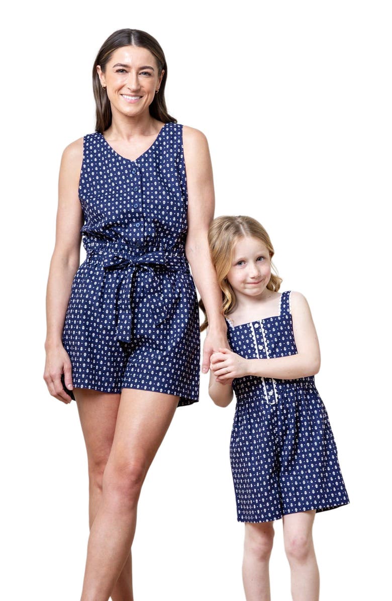 Hope & Henry Women's Sleeveless Linen Button Front Romper, Alternate, color,