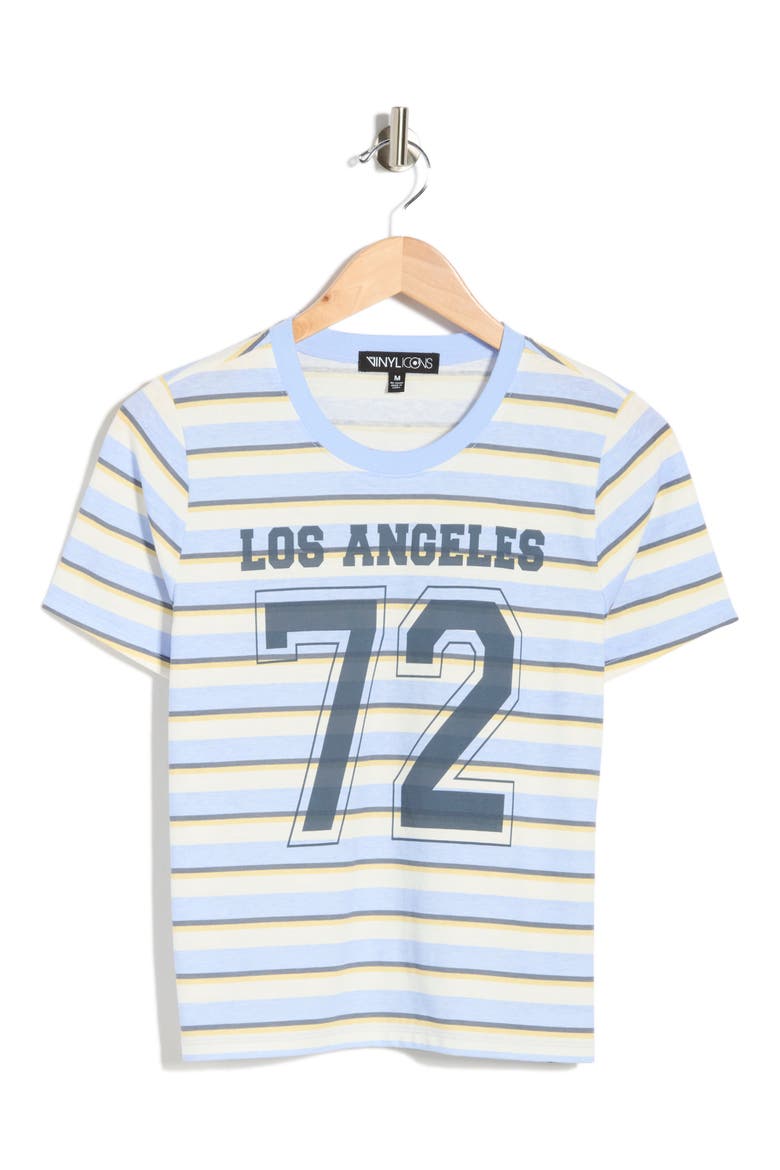 72 Striped Graphic T-Shirt, Alternate, color, LIGHT BLUE