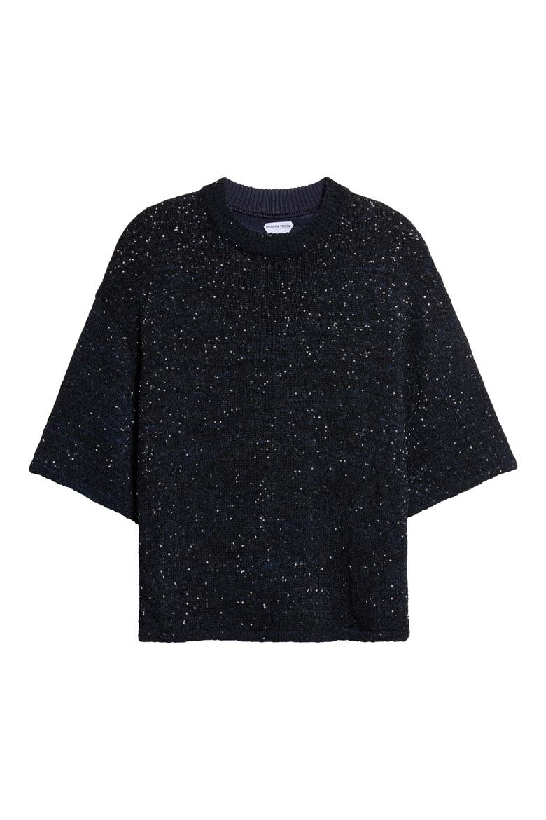 Fluid Sequins Knit T-Shirt, Main, color, 4071 MIDNIGHT BLUE
