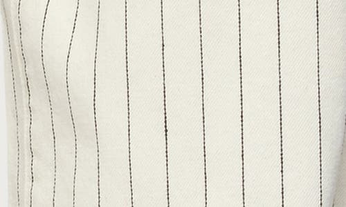 Edikted Cory Stripe Low Rise Wide Leg Jeans In White