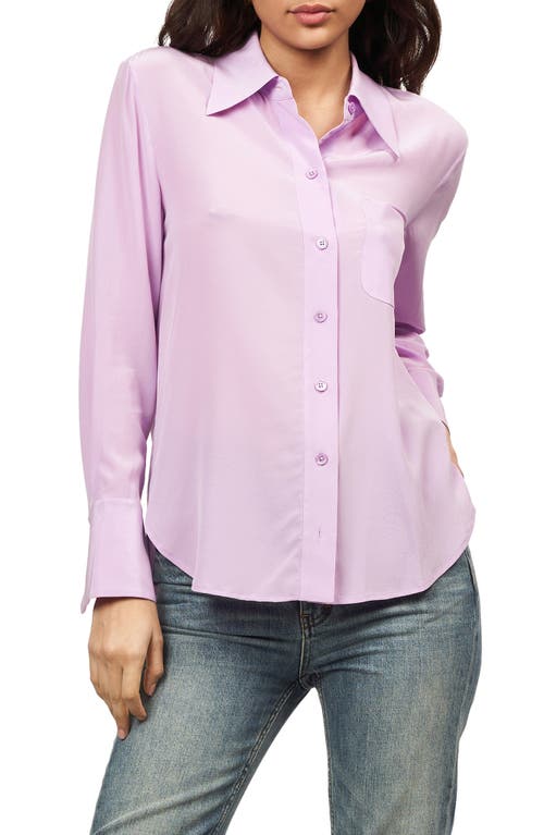 Equipment Quinne Silk Button-Up Shirt in Sheer Lilac 