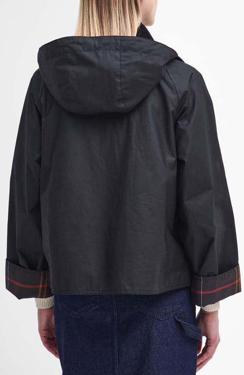 Barbour Reighton Spey Waxed Jacket In Black/classic