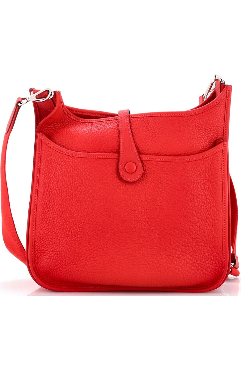 Pre-Owned Hermes Evelyne Bag Gen III Clemence PM, Alternate, color, Rouge Casaque