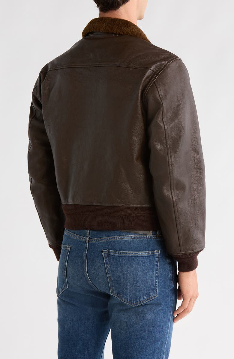 BUCK MASON Skymaster G-1 Genuine Shearling & Leather Flight Jacket, Alternate, color,