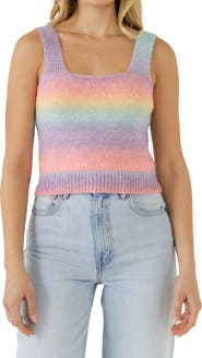 English Factory Rainbow Stripe Sweater Tank