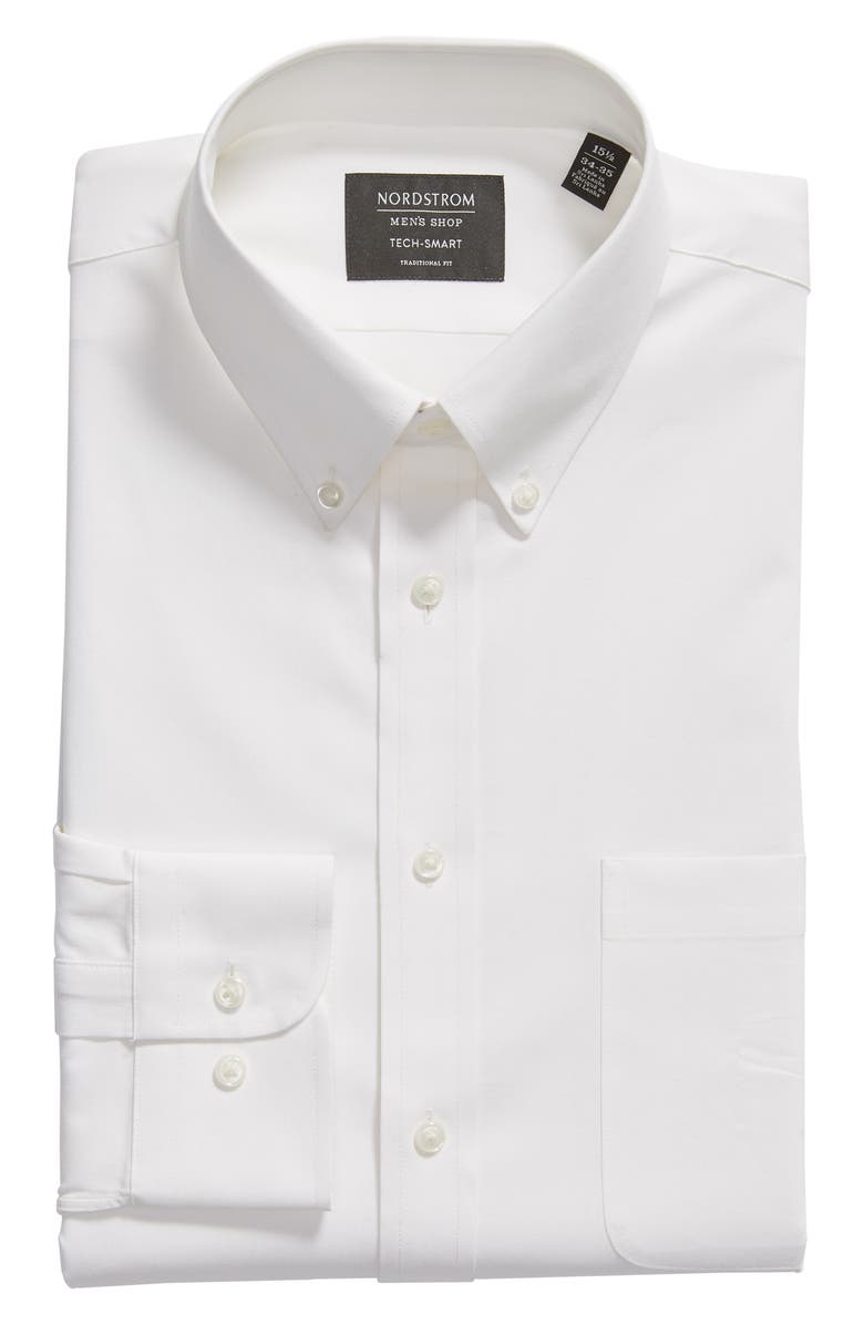 NORDSTROM MEN'S SHOP Tech-Smart Traditional Fit Stretch Pinpoint Dress Shirt, Alternate, color, 
