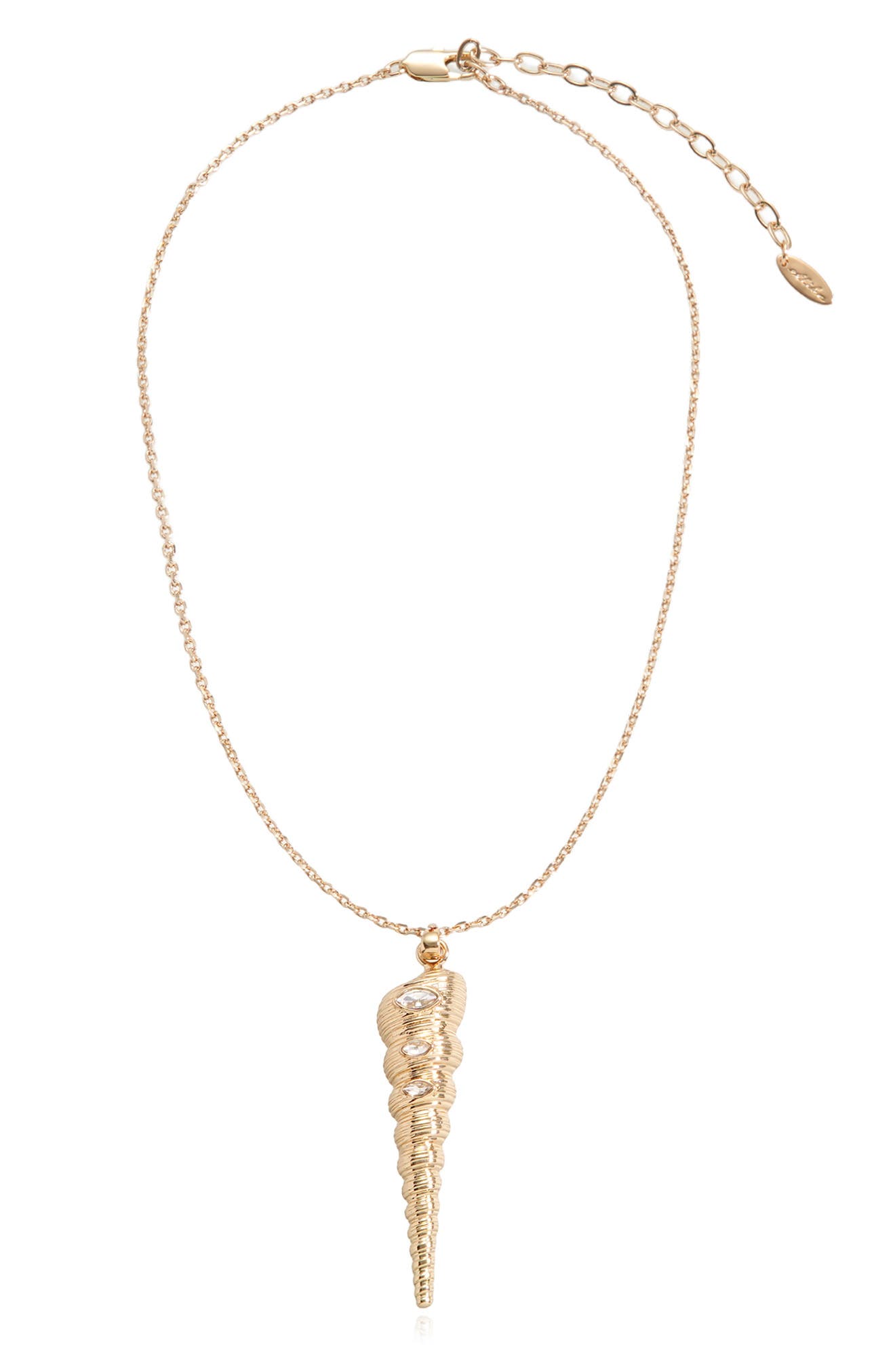 Ettika Long Conch Shell Pendant Necklace