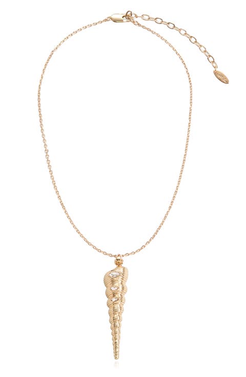 Long Conch Shell Pendant Necklace