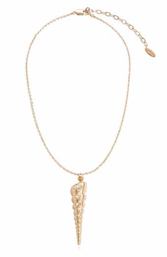 Long Conch Shell Pendant Necklace