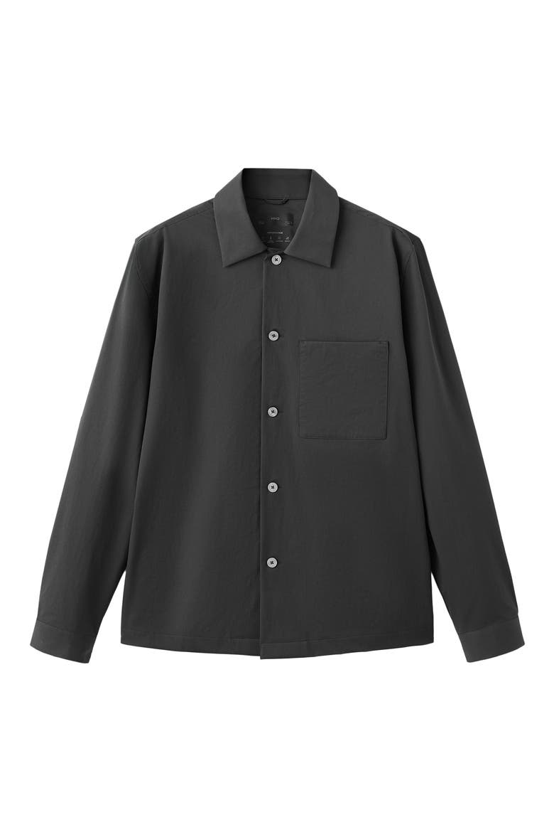 Woven Overshirt, Alternate, color, DARK HEATHER GREY