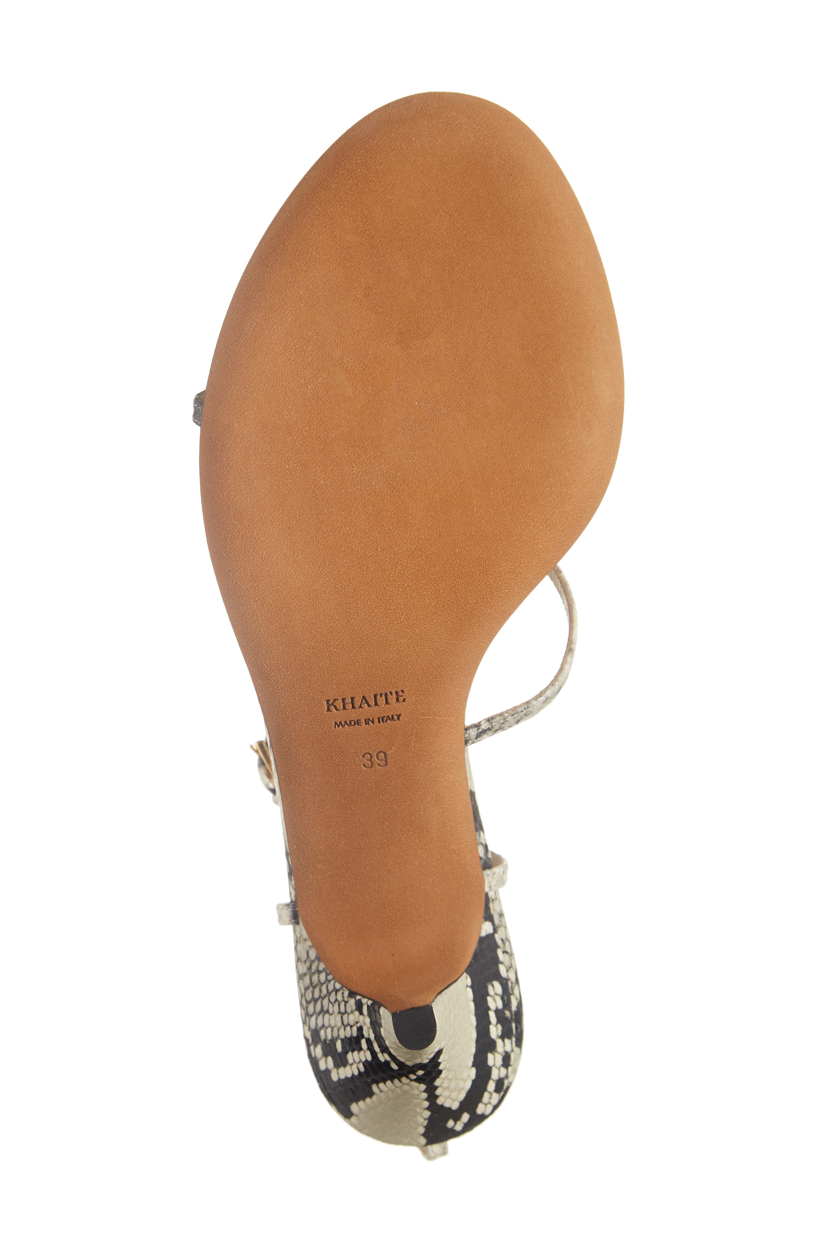 Khaite Jones Asymmetric T-Strap Sandal, Alternate, color, 