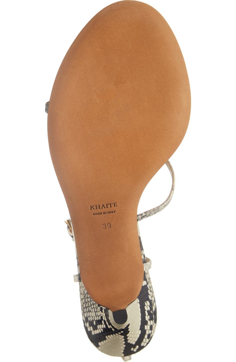 Khaite Jones Asymmetric T-Strap Sandal, Alternate, color,