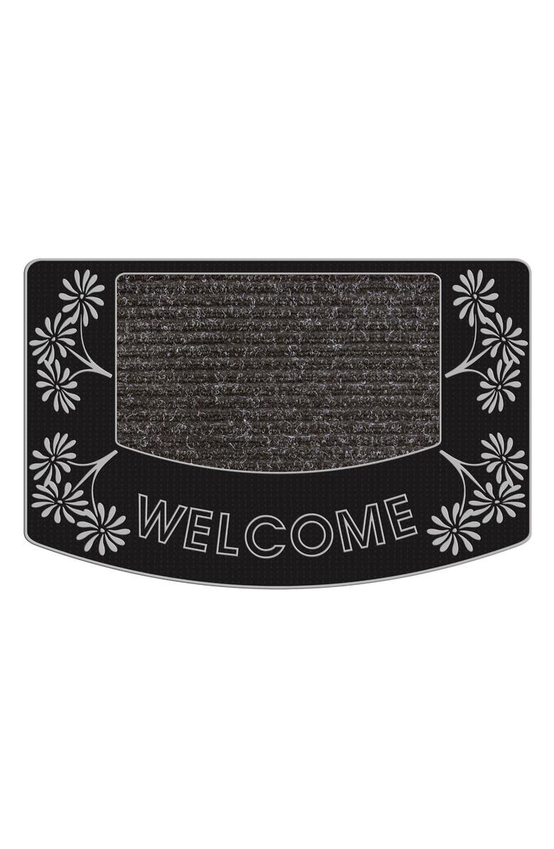 J AND V TEXTILES Welcome Outdoor Mat, Main, color, Aloha Silver