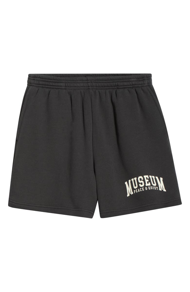 Museum of Peace & Quiet Logo Cotton Sweat Shorts, Alternate, color, Black