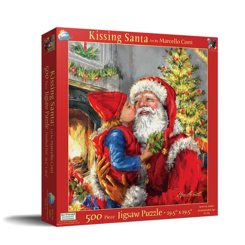 Kissing Santa 500 piece Jigsaw Puzzle for Adults