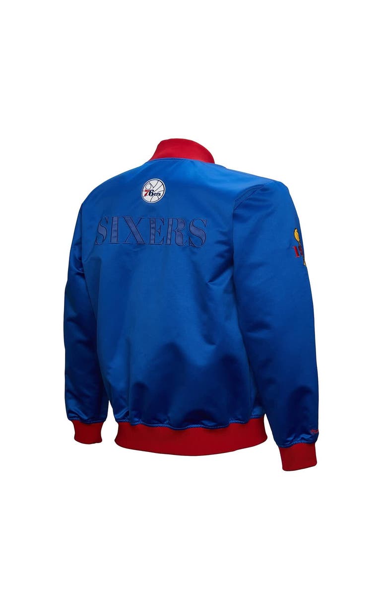Mitchell & Ness Men's Mitchell & Ness Royal Philadelphia 76ers Hardwood Classics Team OG 3.0 Lightweight Satin Full-Snap Jacket, Alternate, color, Royal