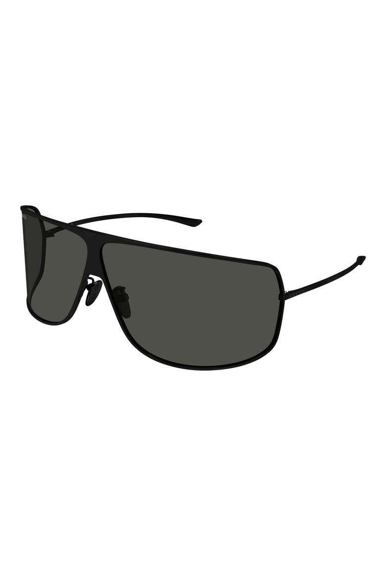 GG2276S 80mm Polarized Gradient Oversize Shield Sunglasses, Alternate, color, BLACK