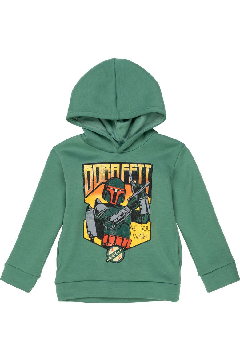 Boba Fett Fleece Hoodie, Alternate, color, Boba Fett Green
