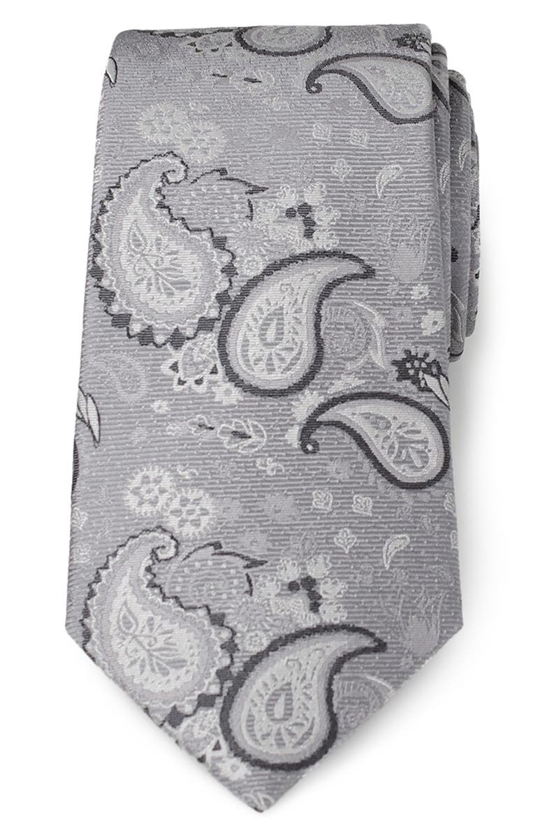Cufflinks, Inc. Grey Paisley Silk Tie, Main, color, Gray