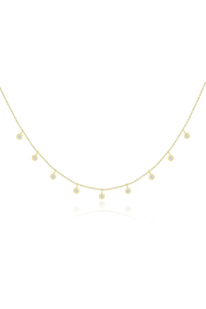 Dangle Diamond Bezel Necklace, Main, color, Yellow Gold