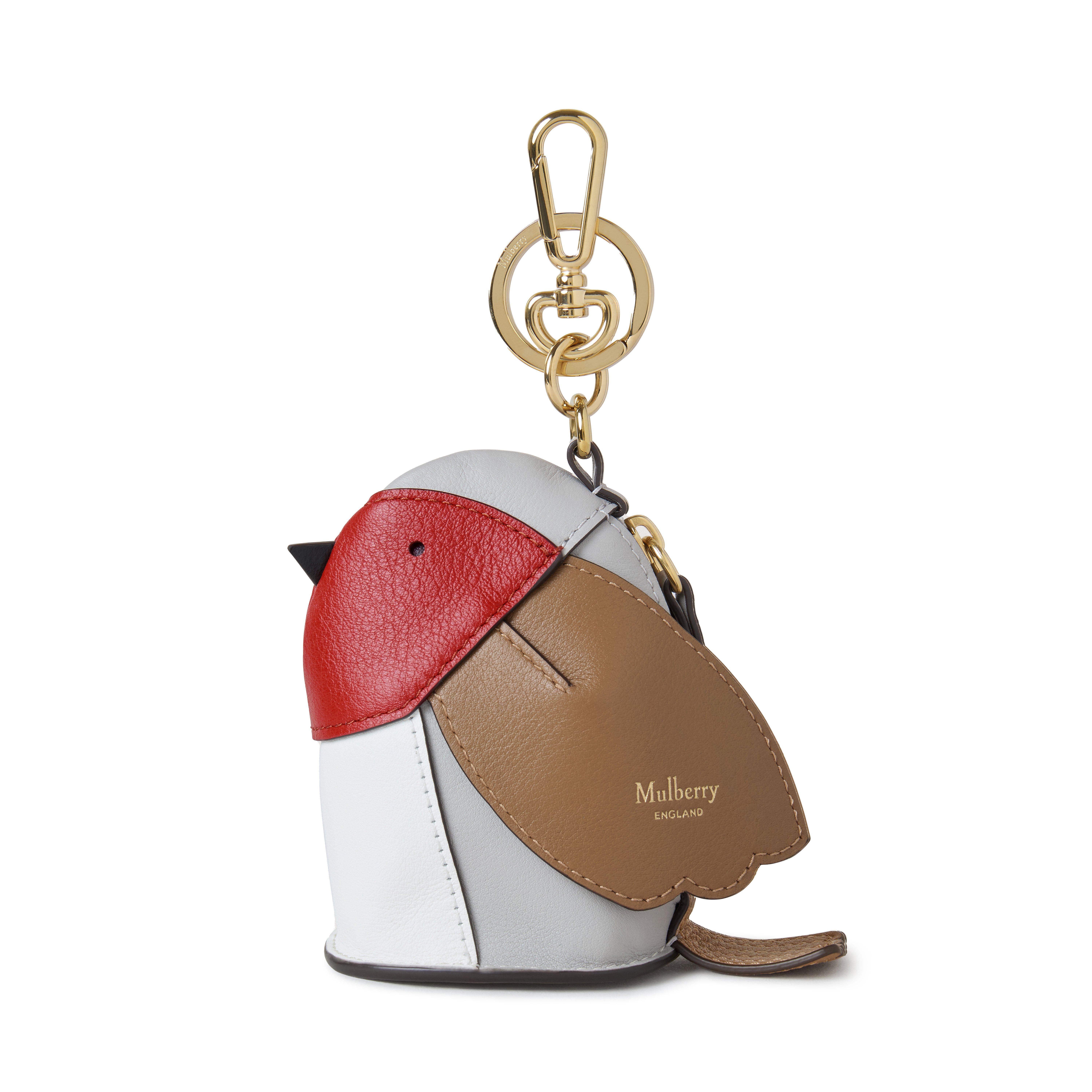 Mulberry Robin Pouch Keyring, Main, color, 