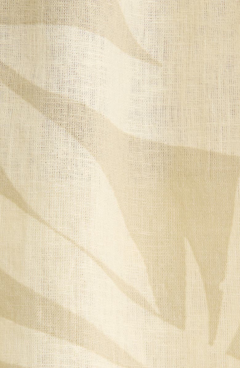 Nordstrom Vacation Linen Blend Short Pajamas, Alternate, color, Green Tropical Vine