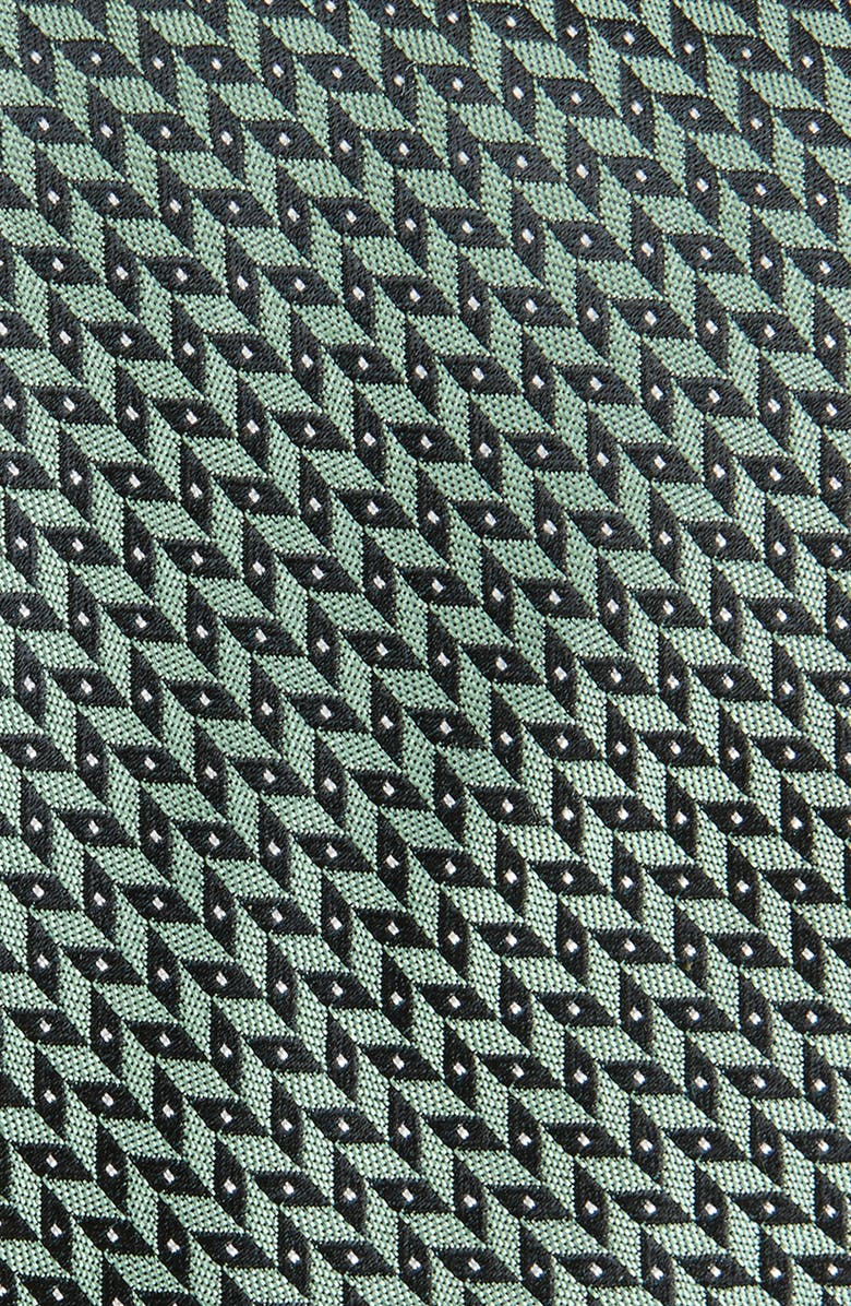 Nordstrom Walden Geo Jacquard Solid Silk Tie, Alternate, color, Jade