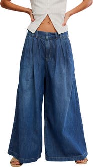 Free People Scout Mid Waist Wide Leg Jeans