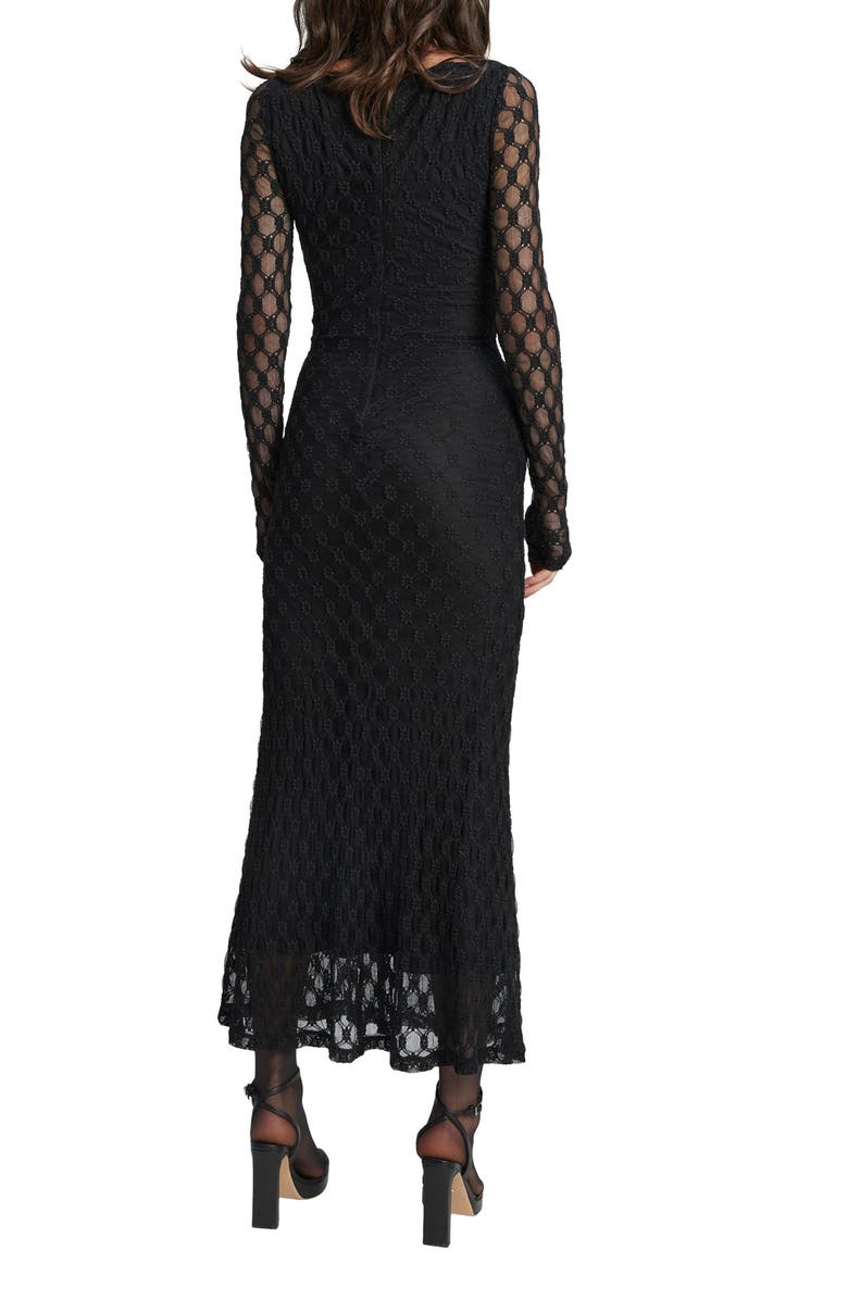 Bardot Adoni Long Sleeve Lace Overlay Midi Dress, Alternate, color,
