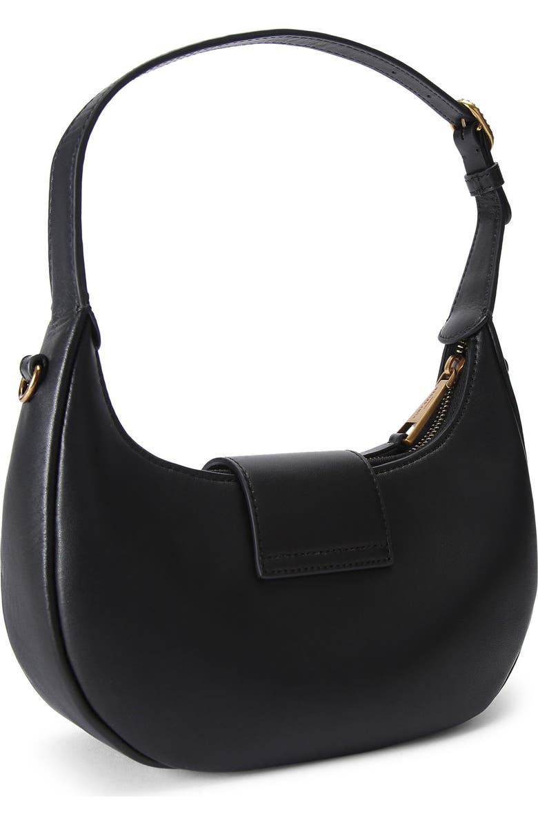 Kurt Geiger London Small Chelsea Leather Hobo Bag, Alternate, color, Black