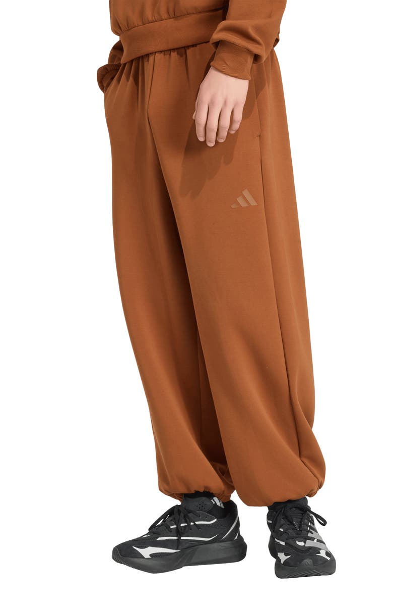 adidas Soft Lux Drawstring Pants, Main, color, Dusky Bronze
