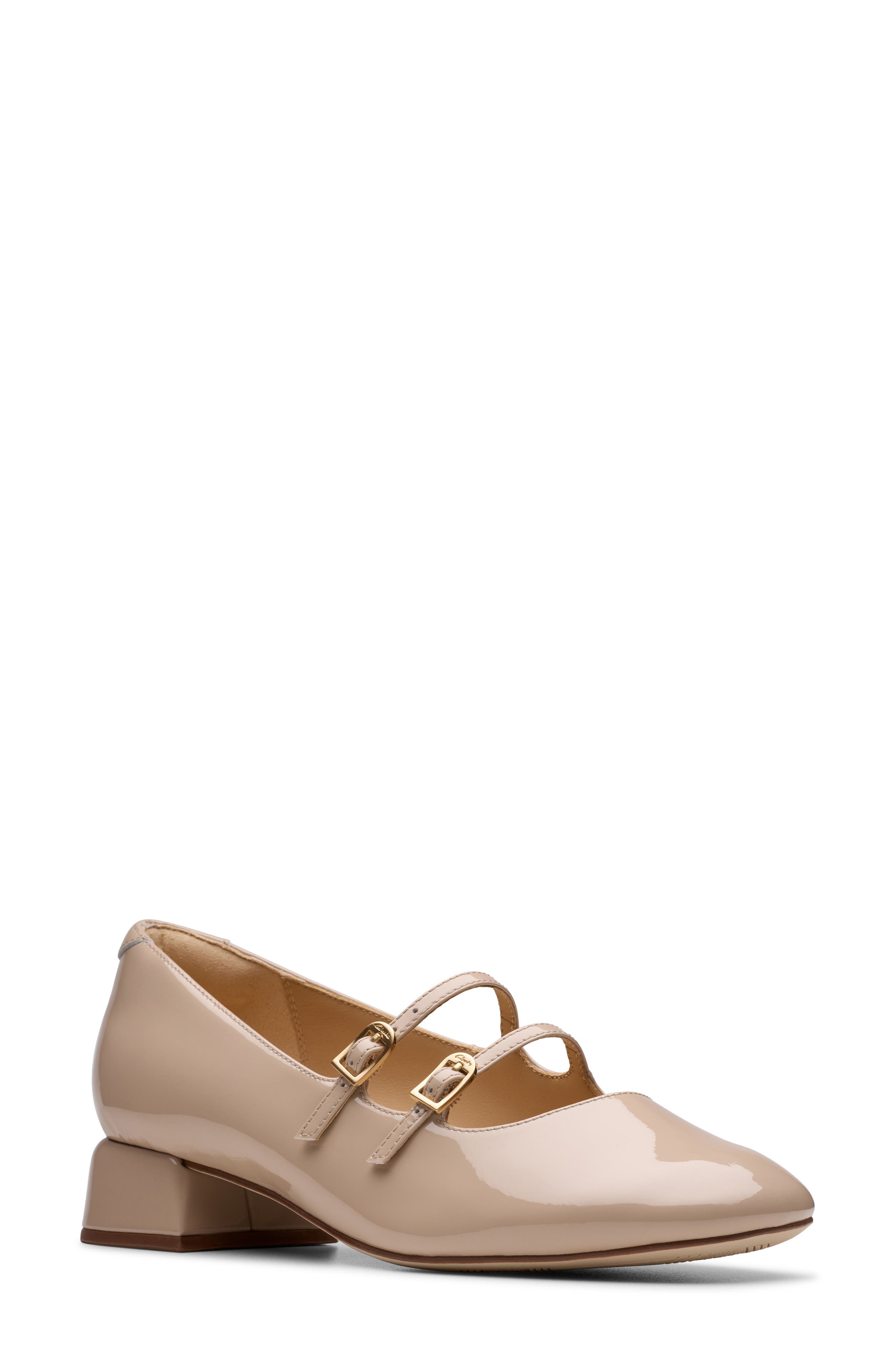 Clarks<sup>®</sup> Daiss Shine Mary Jane Pump, Main, color, Sand Patent