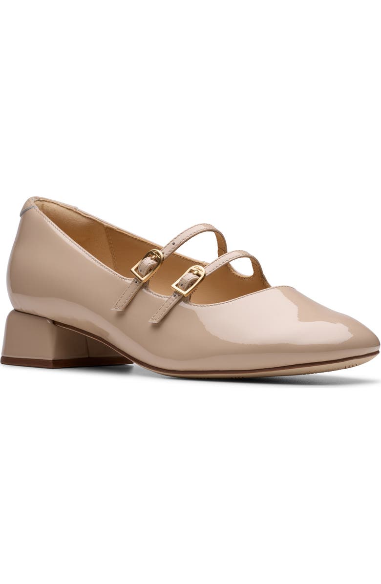 Clarks<sup>®</sup> Daiss Shine Mary Jane Pump, Main, color, Sand Patent