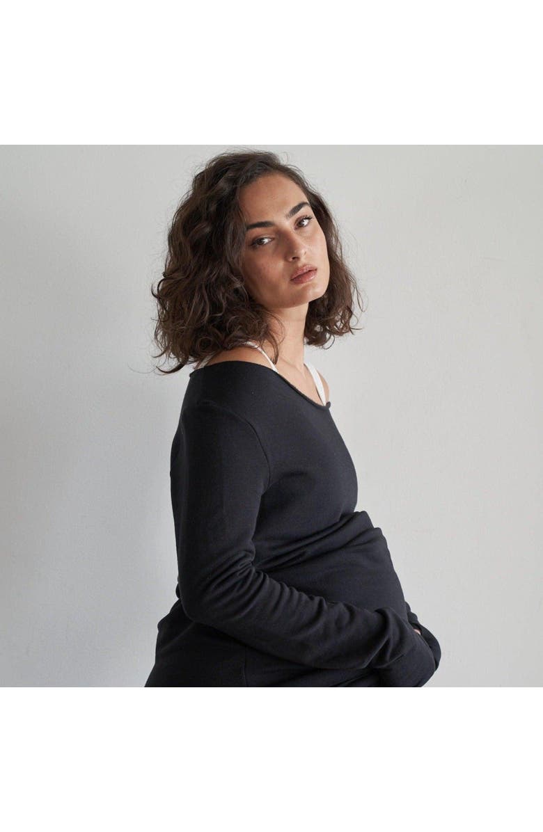 eavolu Masai Mara Open-Neck Tunic/Dress, Alternate, color, Coal Black