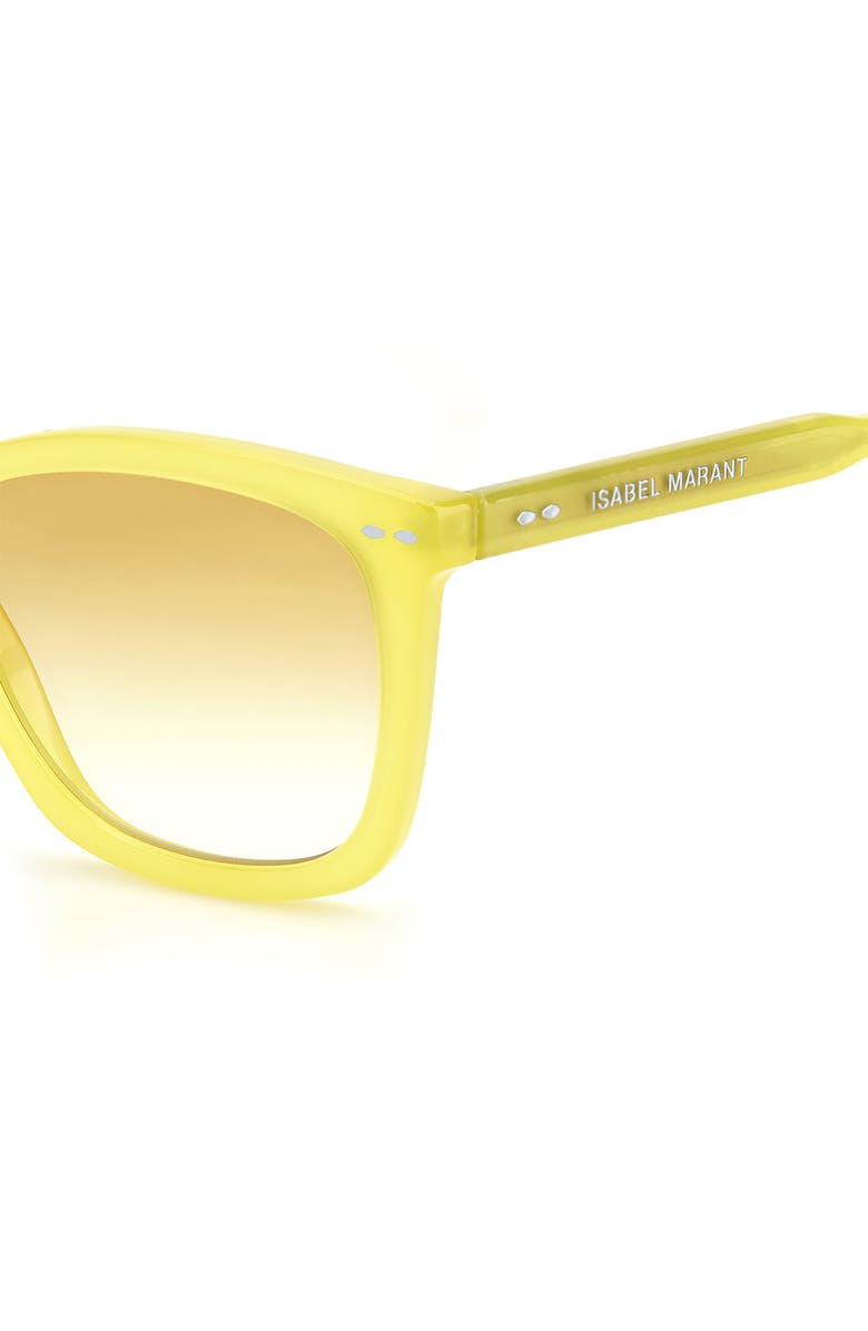 Isabel Marant 55mm Rectangular Sunglasses, Alternate, color, Yellow