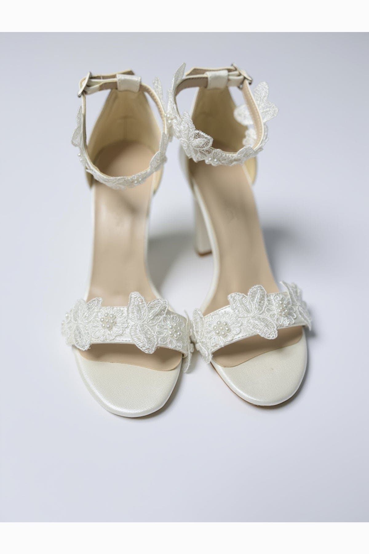 Forever & Always Shoes Florielle Lace Wedding Heels, Alternate, color, Ivory
