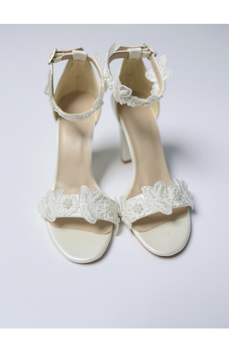 Forever & Always Shoes Florielle Lace Wedding Heels, Alternate, color, Ivory