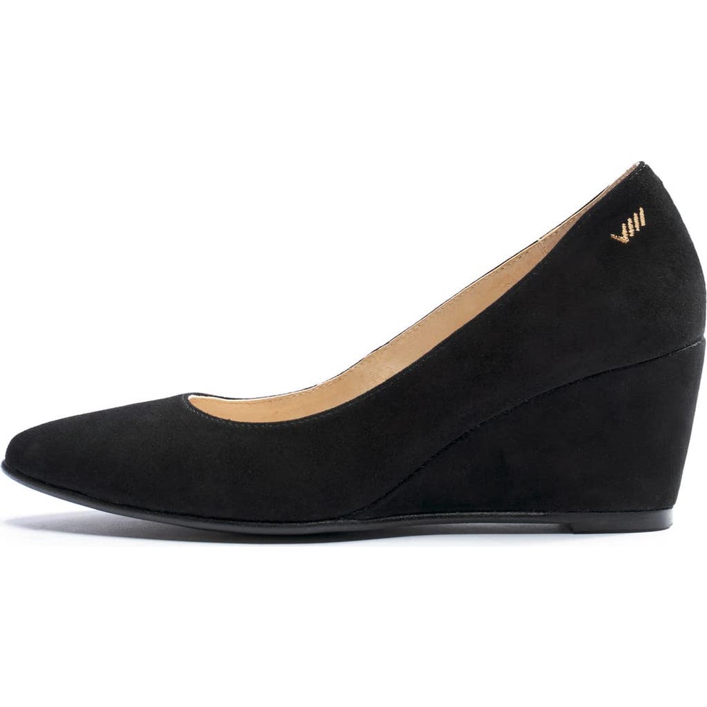 Viscata Verona Suede Wedges In Black
