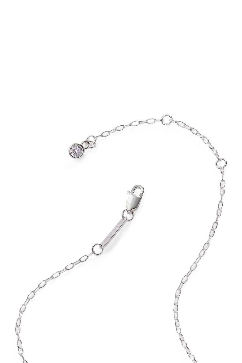 Silver Elongated Initial Pendant Necklace, Alternate, color, Silver - P