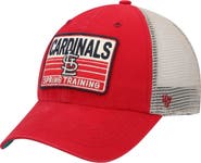 '47 Men's '47 Red/Tan St. Louis Cardinals Four Stroke Clean Up Trucker Snapback Hat